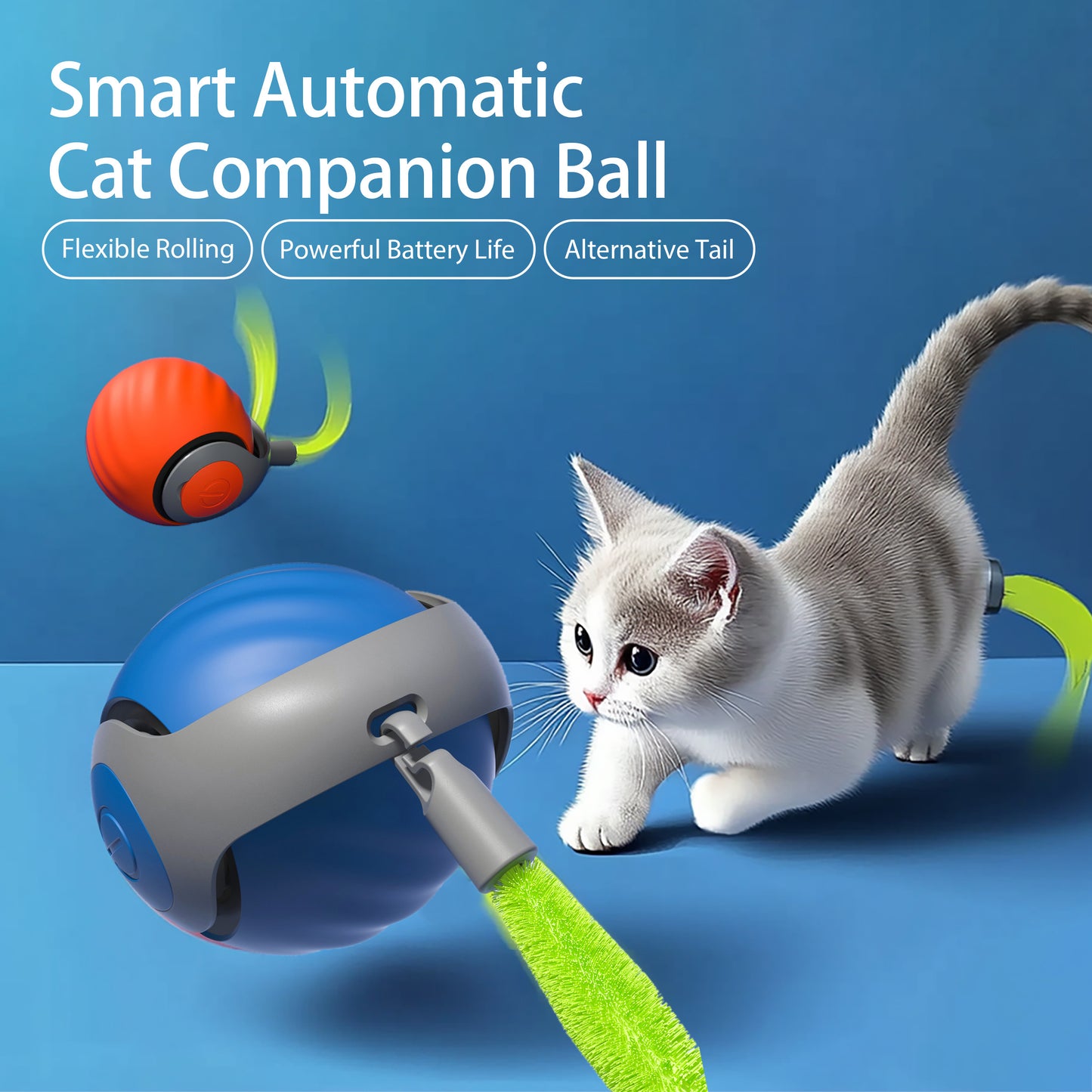 Rechargeable Smart Cat Toy Ball – Automatic & Interactive Teaser