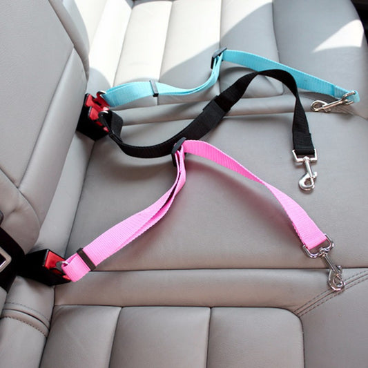 Pet Car Safety Belt – Secure & Retractable Dog Seat Harness
