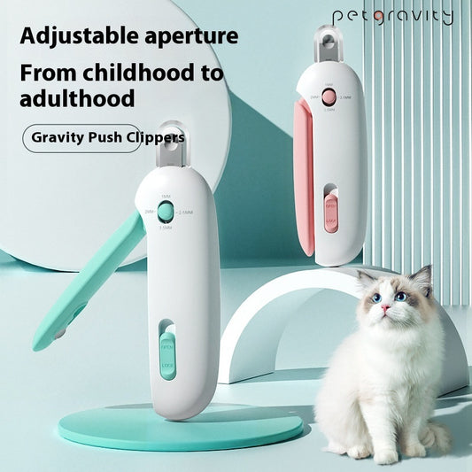 Cat Nail Clippers with Gravity Assist